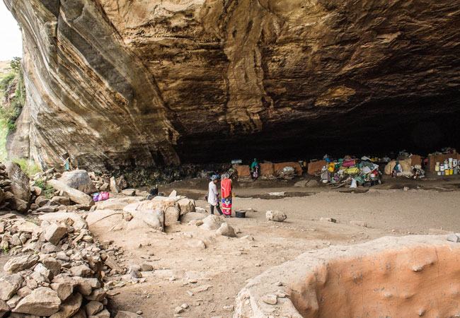 Inside the Molouleng Caves