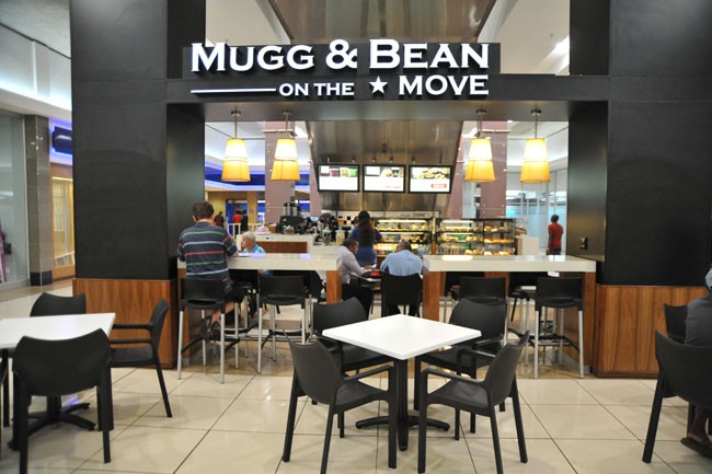 Inside view of Mugg&Bean store